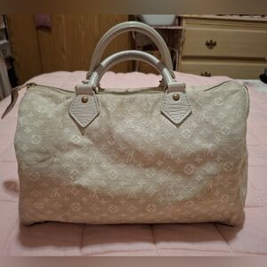Louis Vuitton Speedy 30 Denim Purse